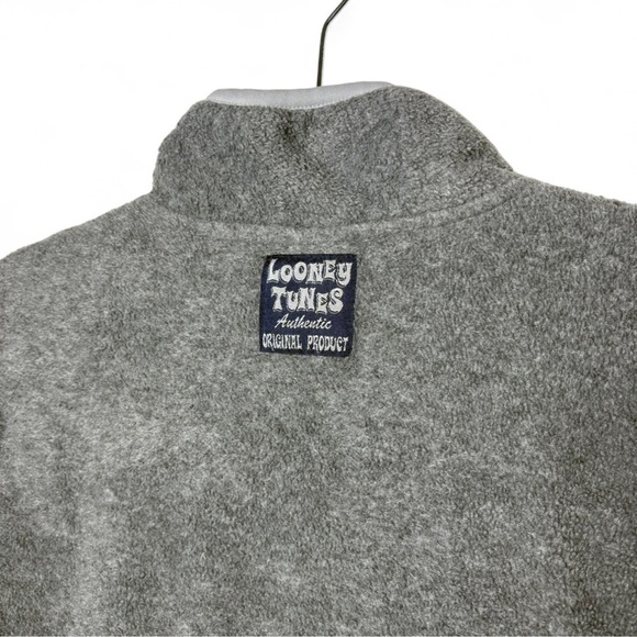 Vintage 2000 Looney Tunes Taz Vest Gray Zip Up Women’s L/XL - Picture 7 of 8